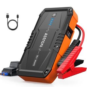 AstroAI Portable Car Jump Starter - Black and Orange